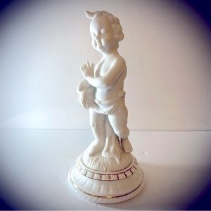 Vintage MCM Valentines Day Cupid Angel Cherub Putti Porcelain Statue Shabby Chic